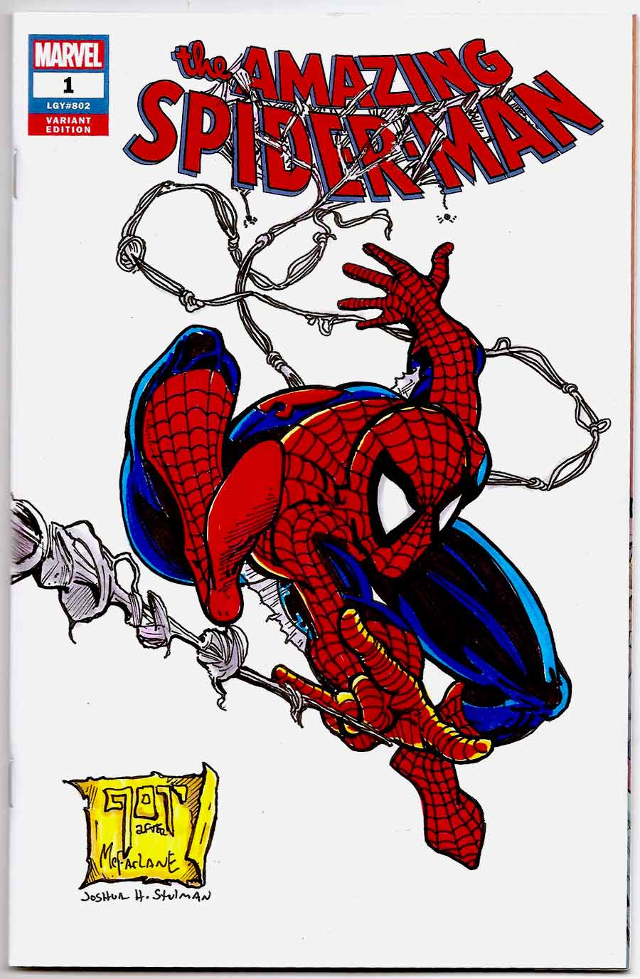 Spider-Man Original Artwork Sketch Cover by Joshua H. Stulman