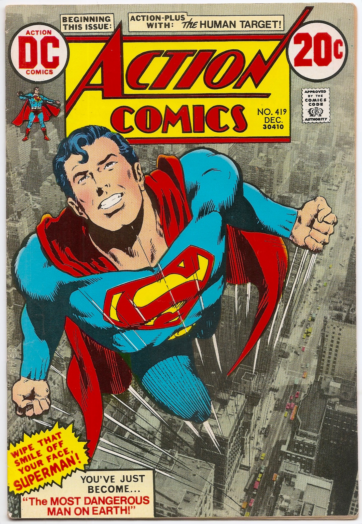 Action Comics # 419 Classic Neal Adams Superman Cover - Brooklyn Comic Shop