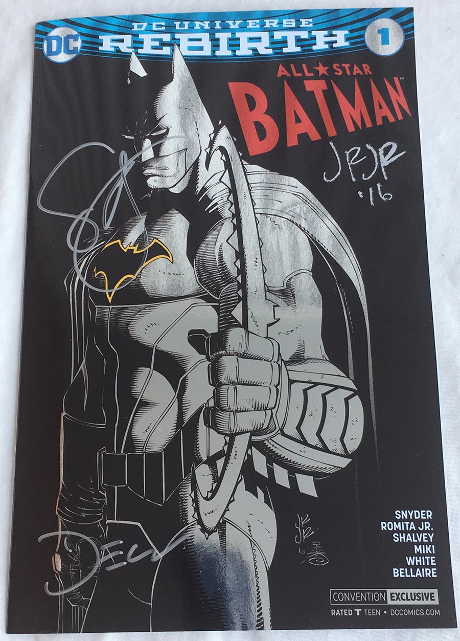 All-Star Batman 1 NYCC Foil Variant SIGNED John Romita Jr. Scott Snyder -  Brooklyn Comic Shop