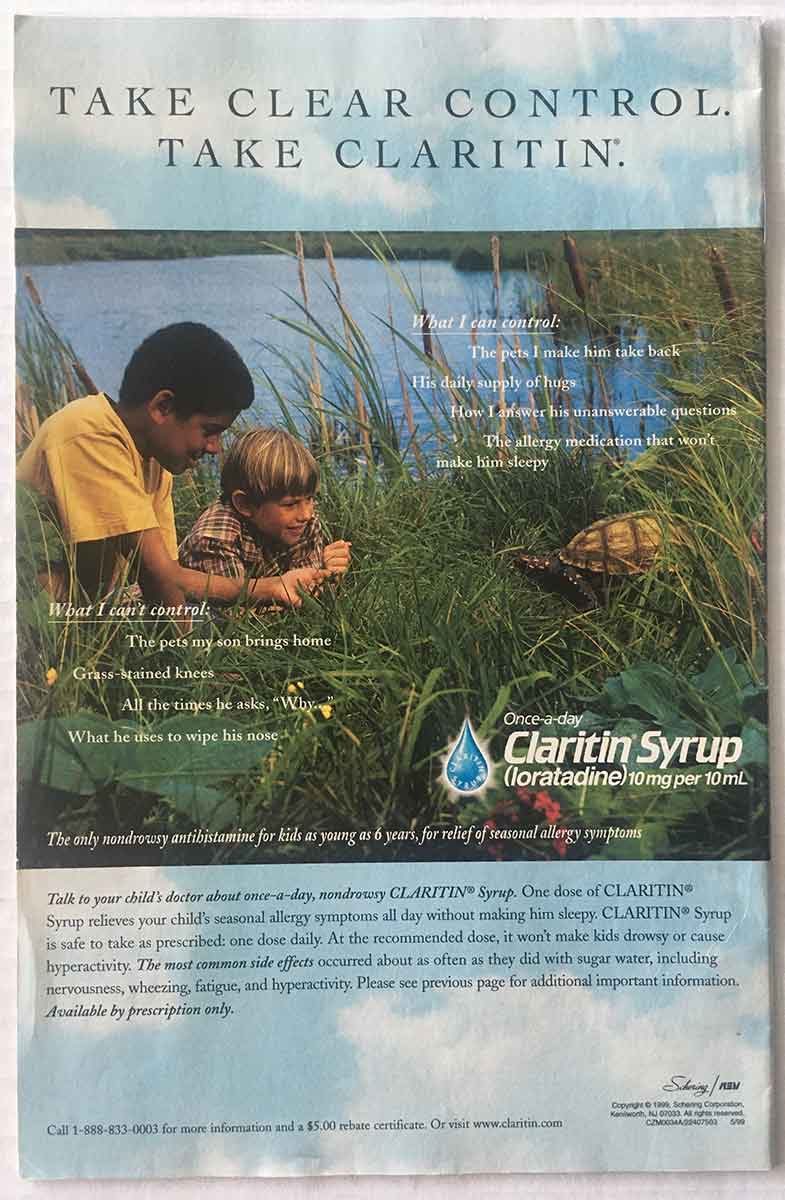 claritin magazine ad