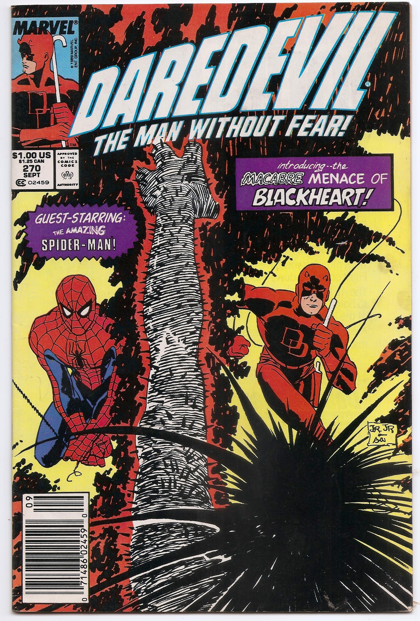 Daredevil # 270 1st app. Blackheart , Spider-Man app. - Brooklyn Comic Shop