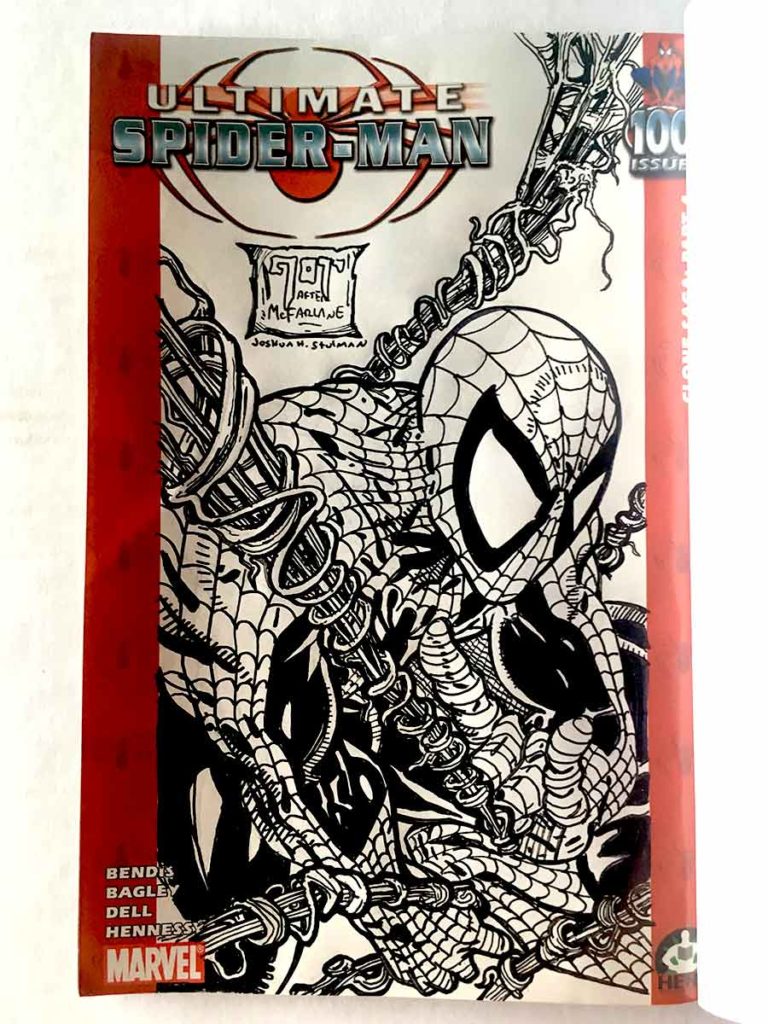 Cover　Sketch　Spider-Man　Comic　Art　McFarlane　Todd　Brooklyn　Shop　Original　Homage