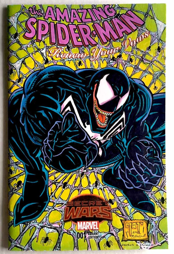 Venom Todd McFarlane Homage Sketch Cover by Joshua H. Stulman