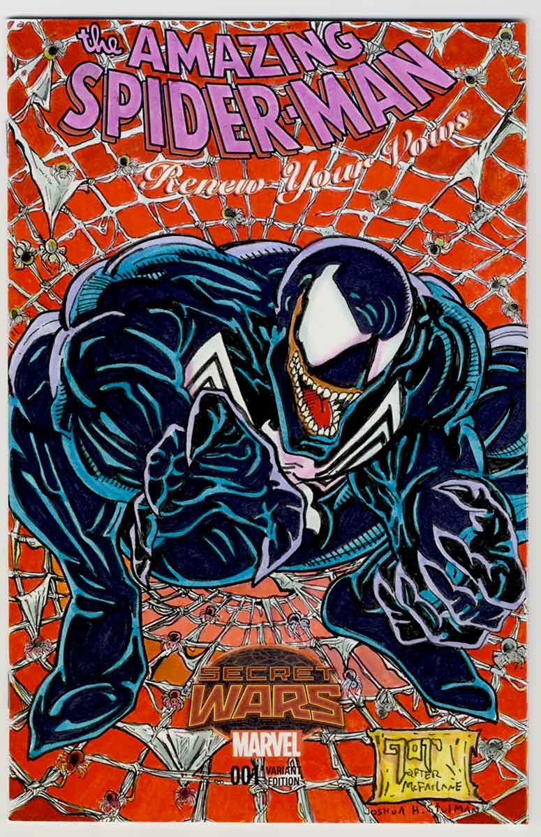Venom Todd McFarlane Homage Sketch Cover by Joshua H. Stulman