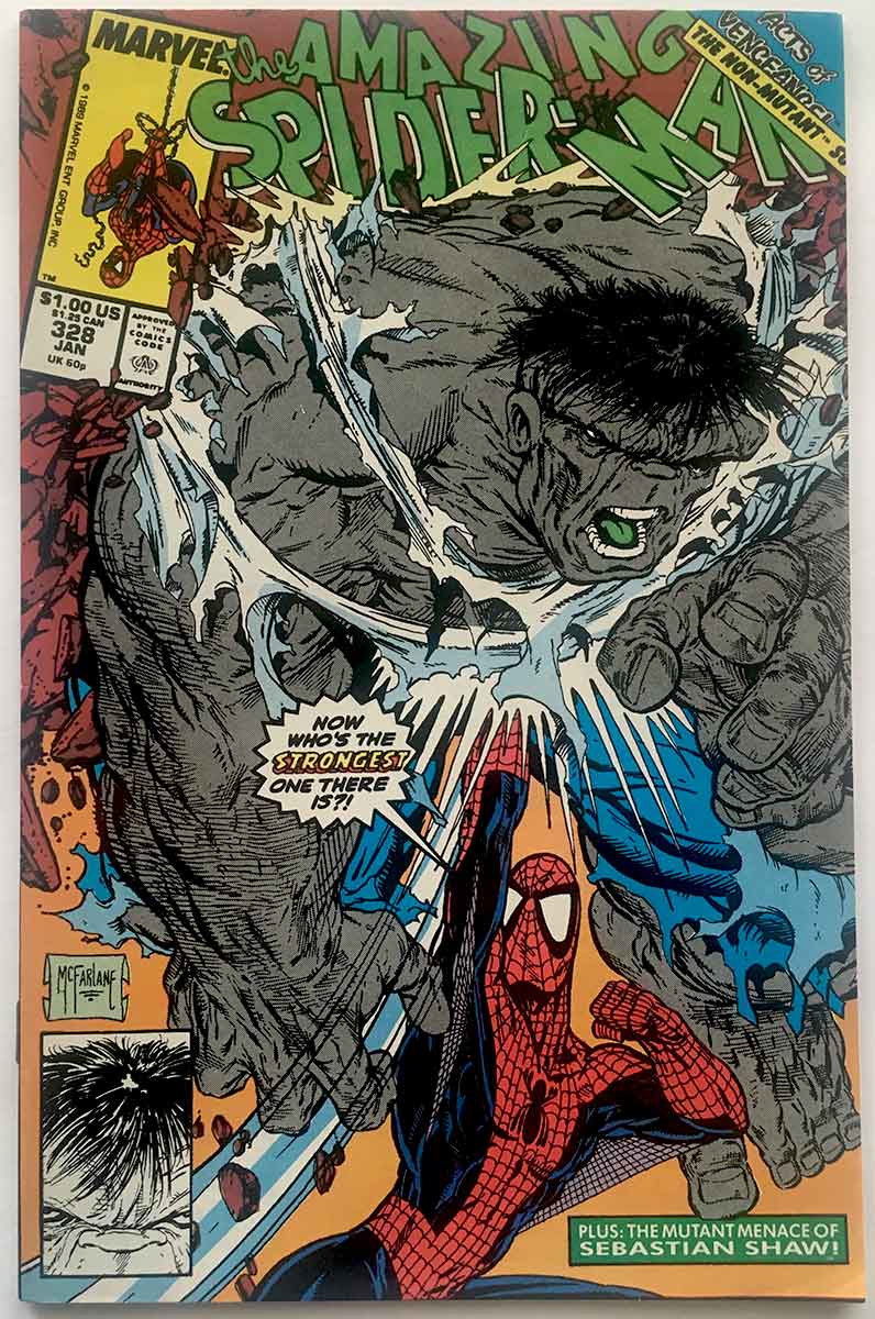 AMAZING SPIDER-MAN # 328 Hulk vs Spider-Man Fight - Brooklyn Comic Shop