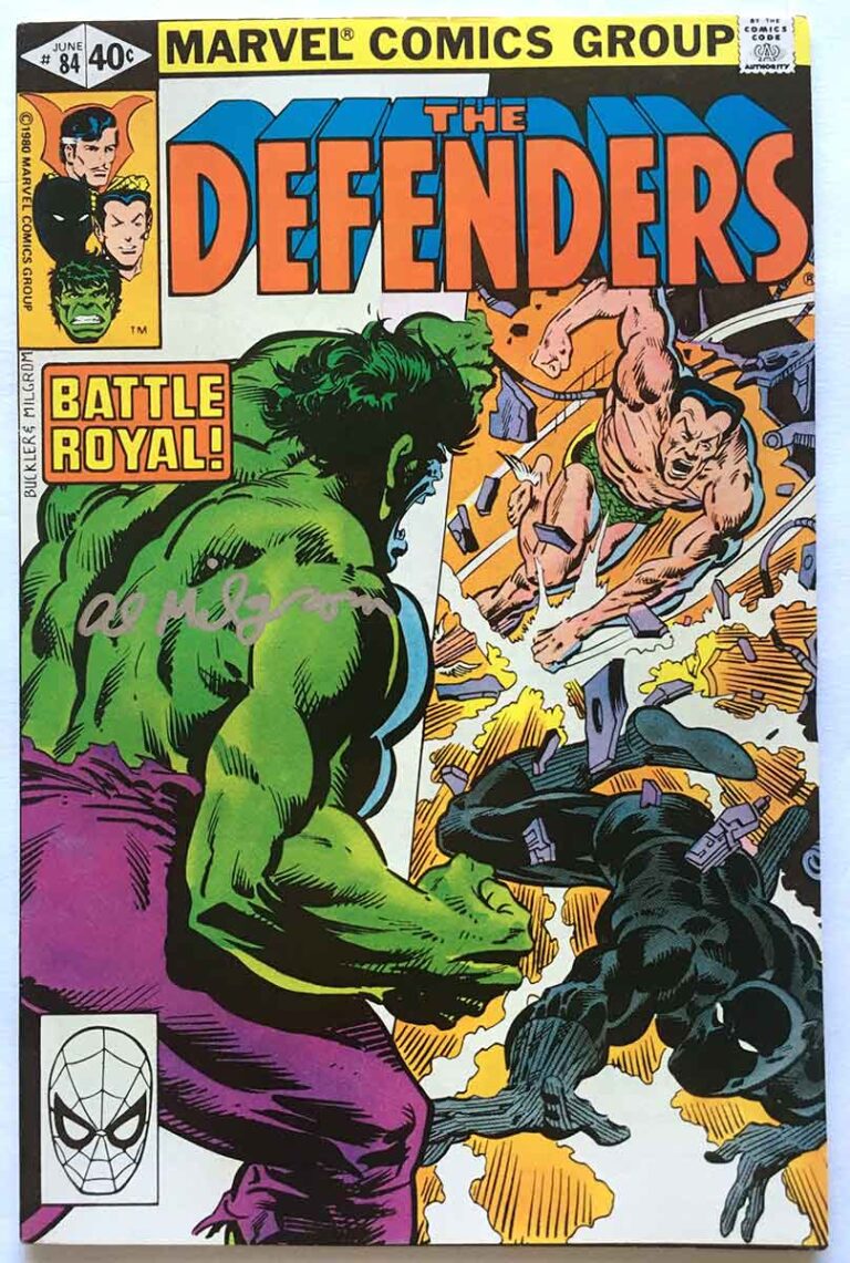 DEFENDERS # 84 Black Panther vs Namor 1st Fight (Part 1) SIGNED by Al ...